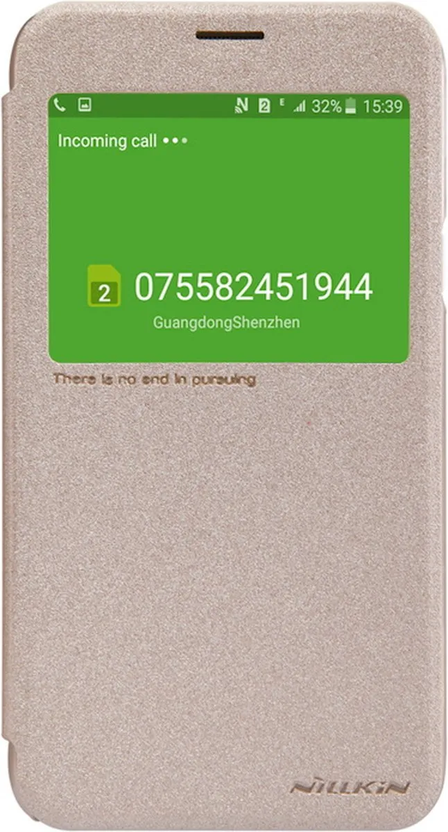 Nillkin New Sparkle PU Leather View Book Case - Samsung Galaxy J7 - Goud