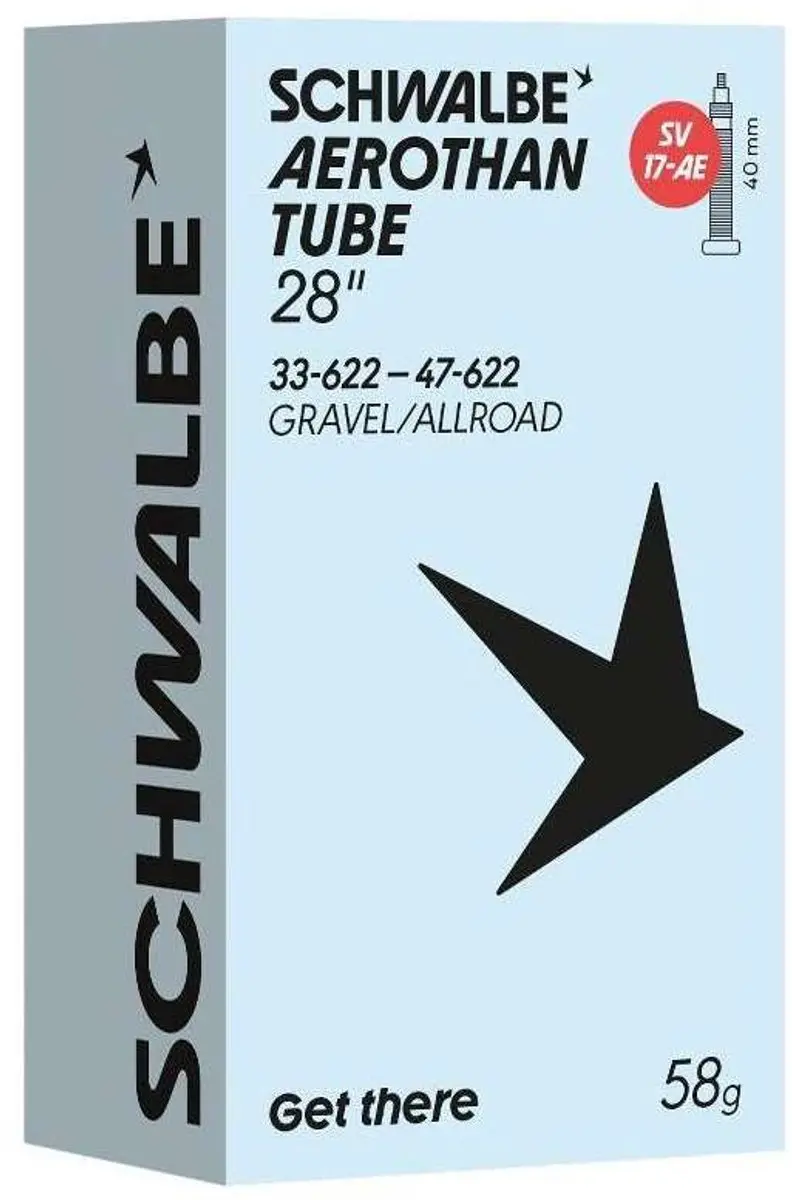 Aerothan Tube (SV17-AE) - Gravel / All Road - 28'' (33/47-622) - Presta - afbeelding 2 van 2