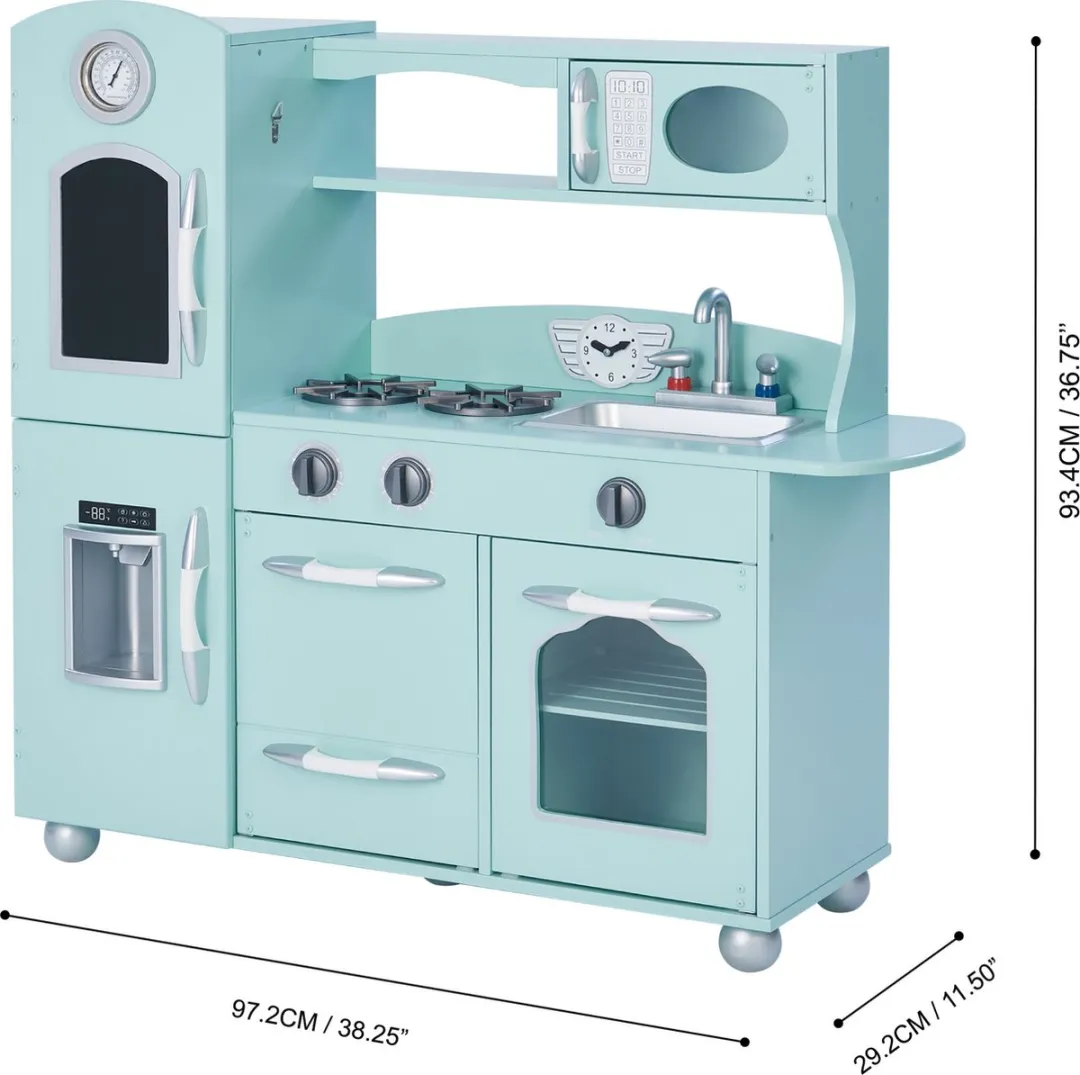 Teamson Kids Retro Houten Speelkeuken Mintgroen