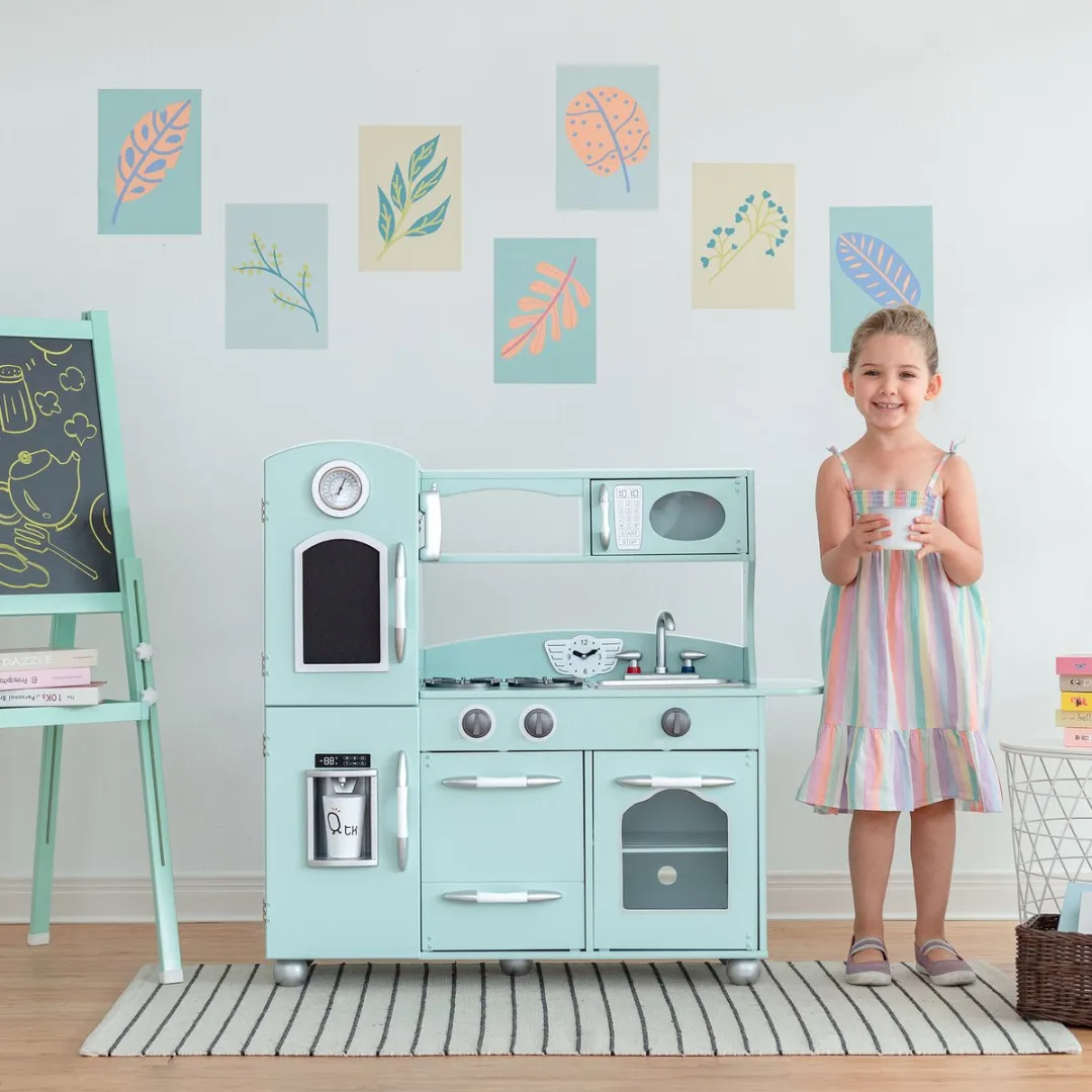 Teamson Kids Retro Houten Speelkeuken Mintgroen