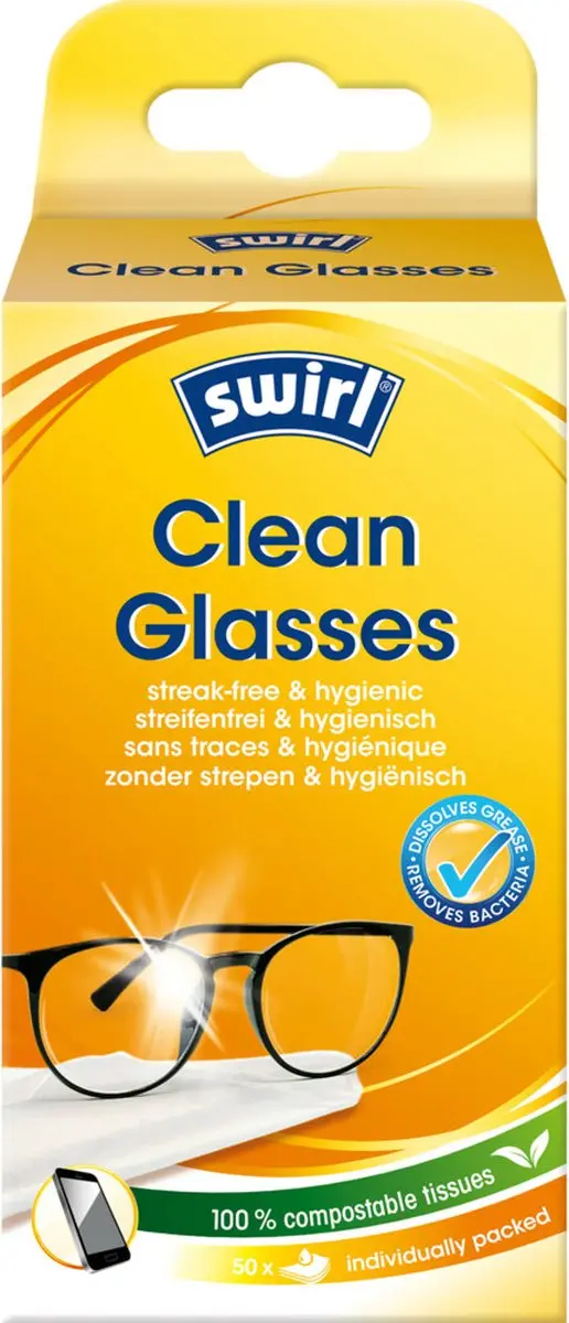 Swirl Brilpoetsdoekjes 16x 50 stuks - Oranje - afbeelding 2 van 2