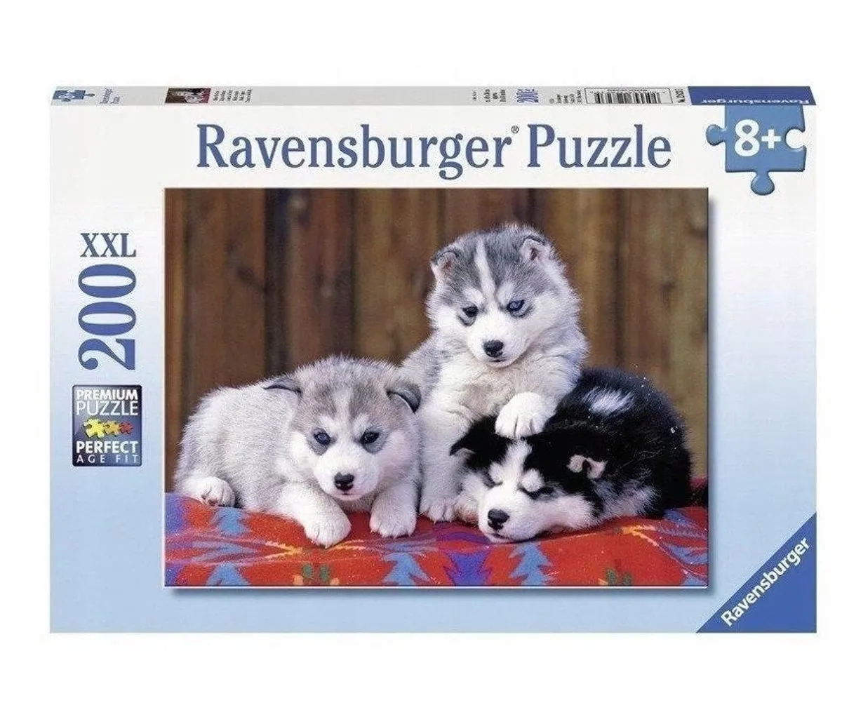 Ravensburger XXL Husky Pups Puzzel 200 Stuks - afbeelding 2 van 2