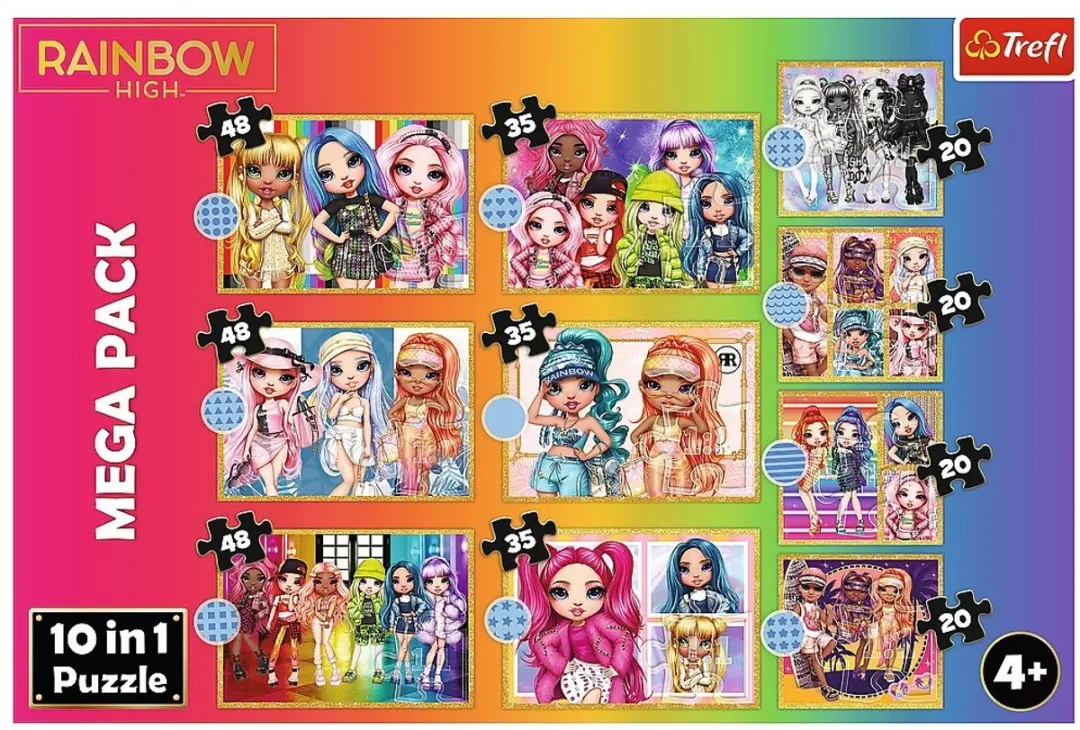 Trefl Modieuze Poppen Puzzle 10-in-1 - 329 Stuks - 96000