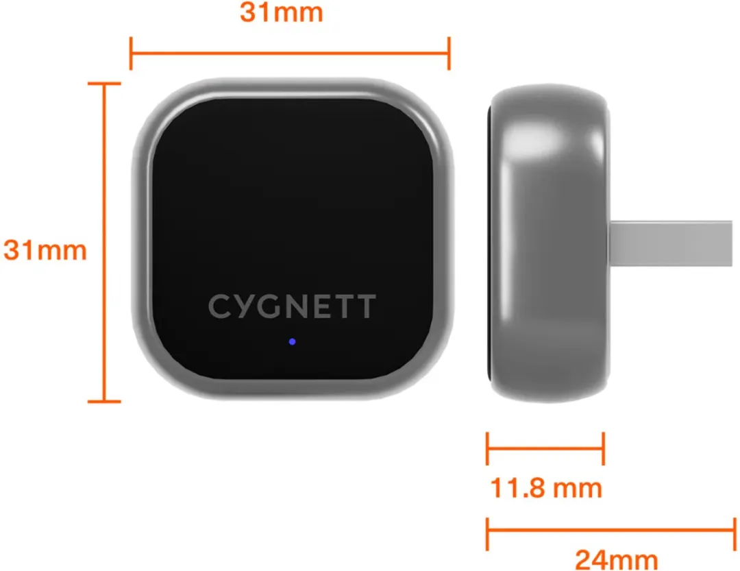 Cygnett CY5669WLCCH Draadloze Bluetooth Autoadapter CarPlay/Android Auto - Grijs