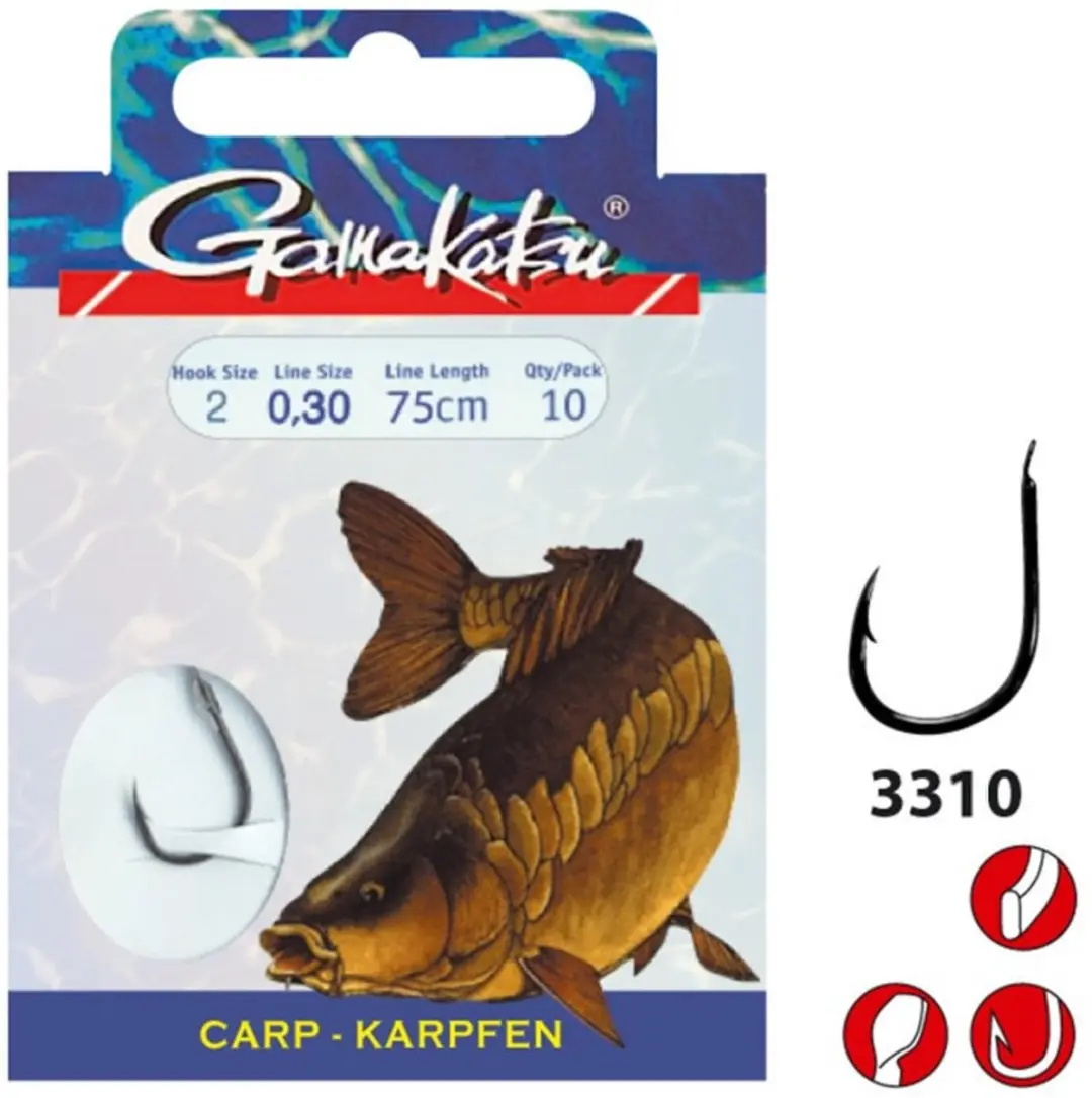 Gamakatsu Onderlijnen Carp Haak 3310F