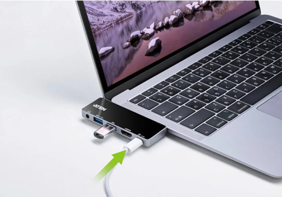 Aten UH3238 USB-C Dockingstation - 2 Schermen - 100W Opladen