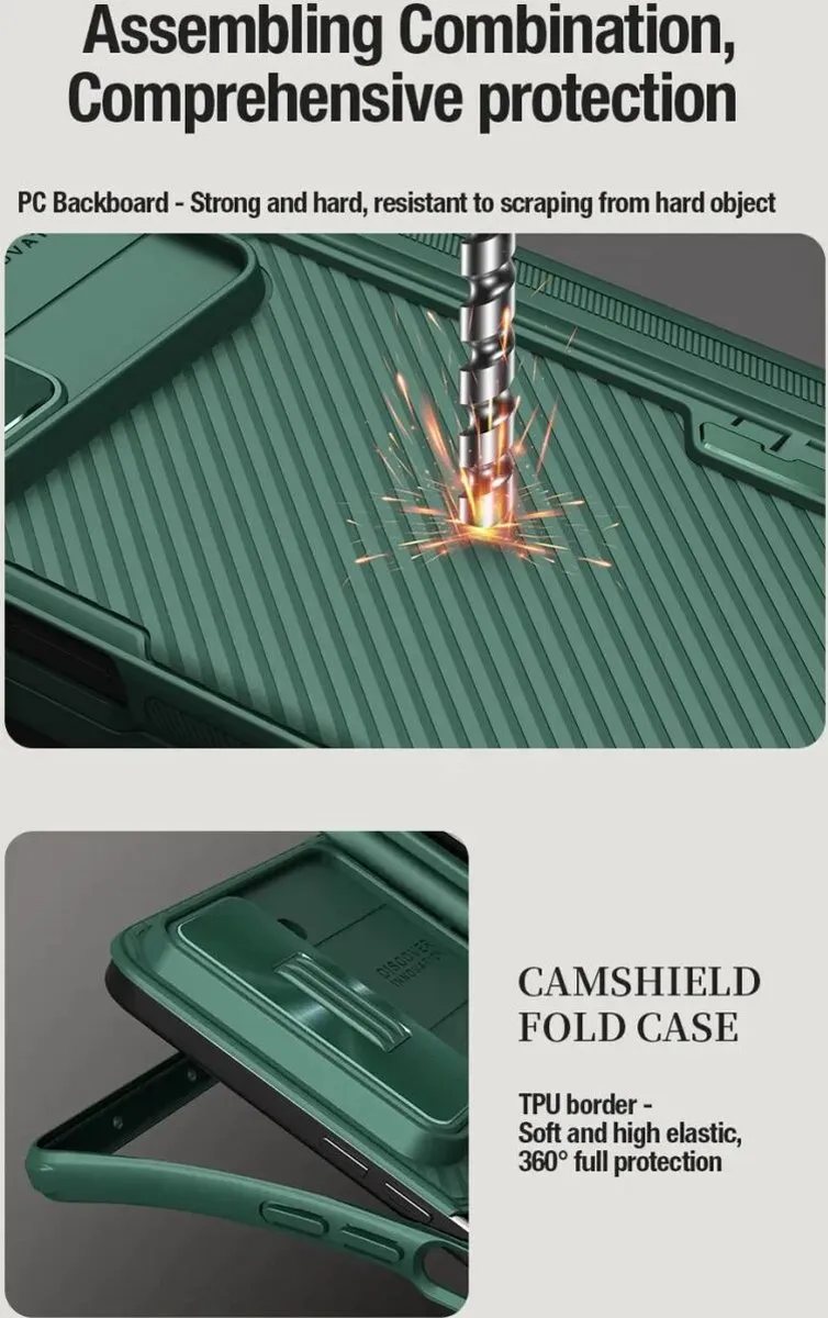 Nillkin CamShield Hoesje Galaxy Z Fold 5 - Groen