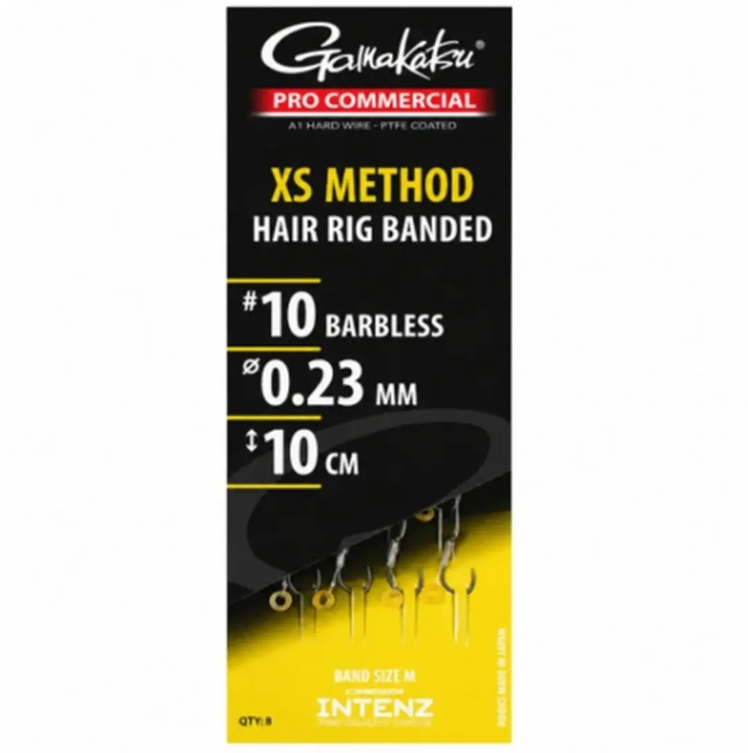Gamakatsu XS Method Hair Rig Banded 10cm