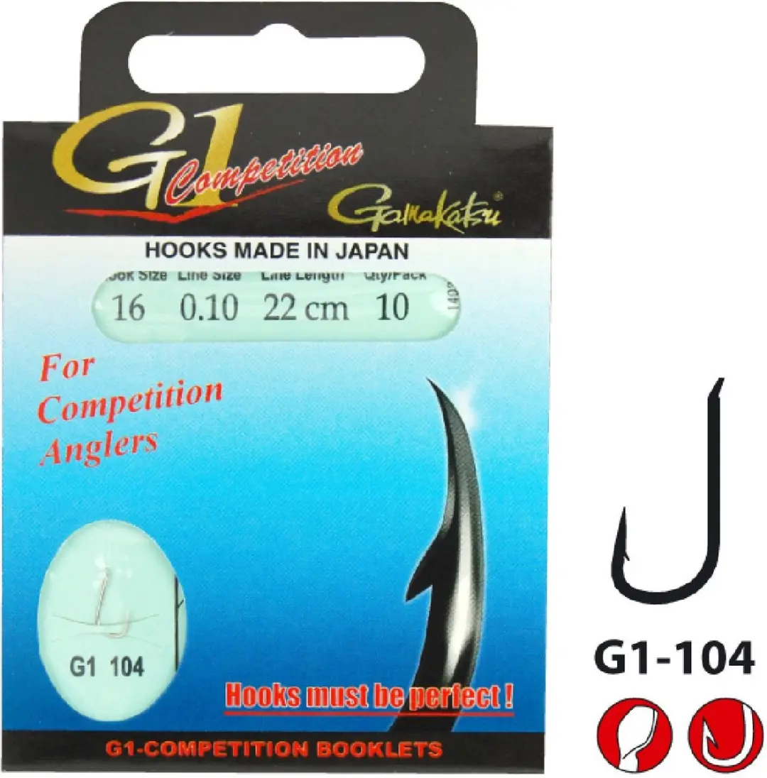 Gamakatsu Onderlijnen G1-Competition Haak G1-104