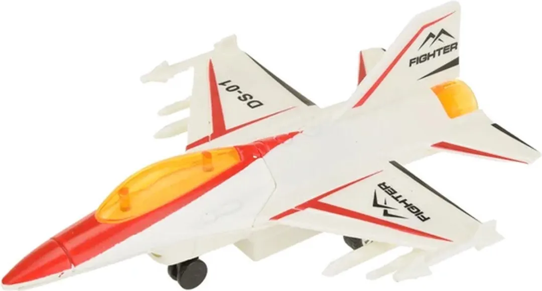 Toi-Toys Metal Pull-back Gevechtsvliegtuig 21855Z - Multicolor