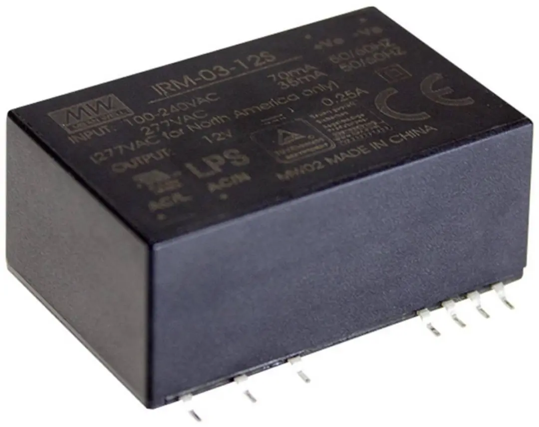 Mean Well IRM-03-5 AC/DC Printnetvoeding 5V - Zwart - afbeelding 2 van 3