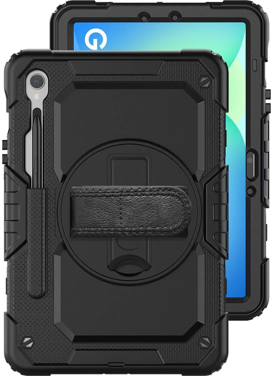 Just in Case Rugged Case Samsung Galaxy Tab S10 FE+ - Zwart - afbeelding 6 van 6