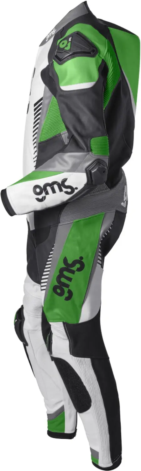 GMS GRC-1 Leren Motorpak - Zwart/Groen/Wit - Maat 54 - afbeelding 2 van 3