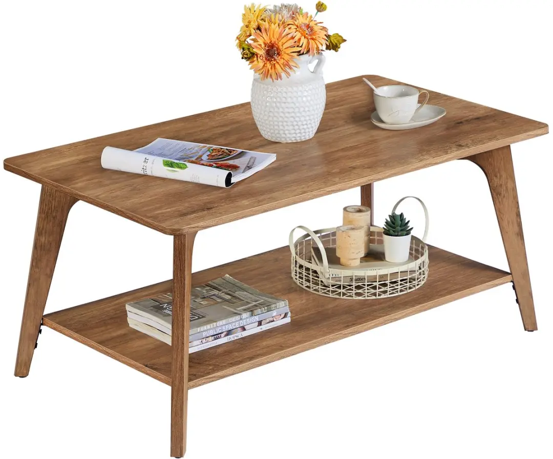 Ronde salontafel met 2 planken