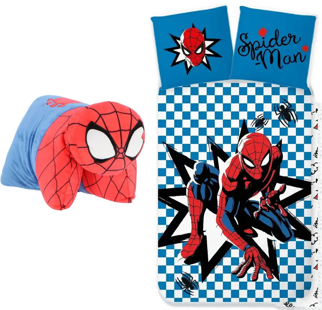 Spider-Man Slaapkamerset Dekbedovertrek & 2in1 Kussen - afbeelding 3 van 6