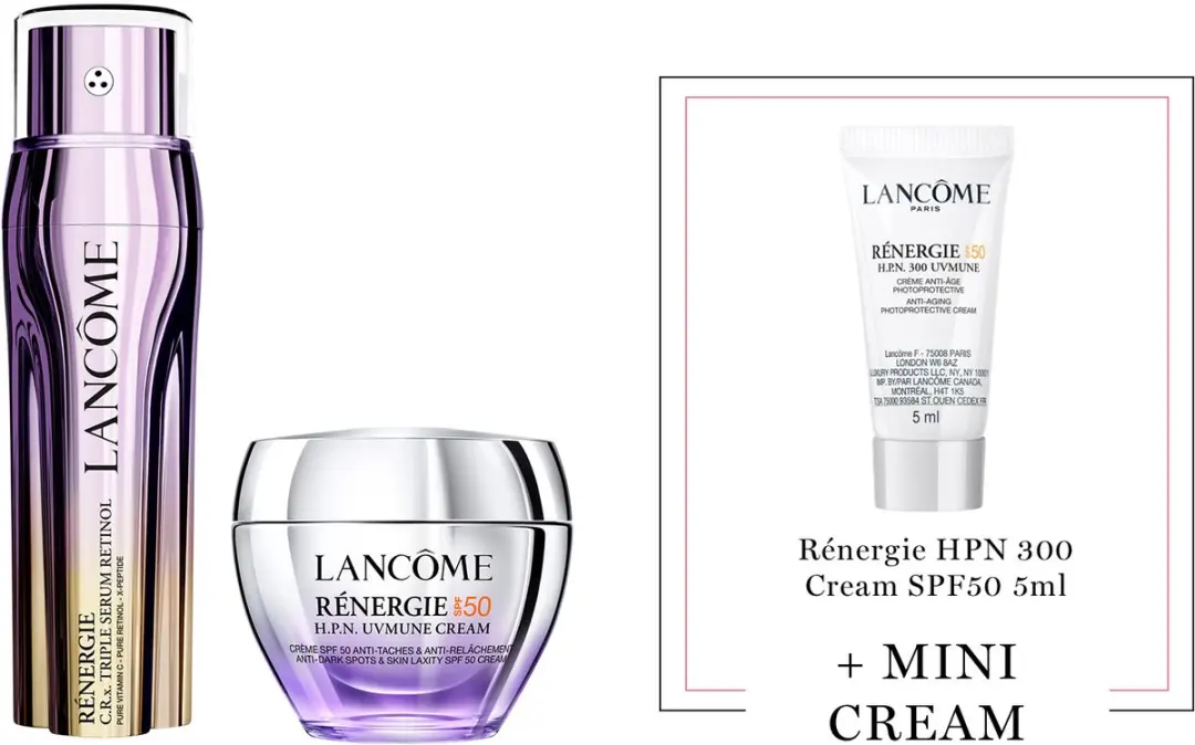 Lancôme Rénergie 2-Step Anti Rimpel Moisturizer Skincare Routine