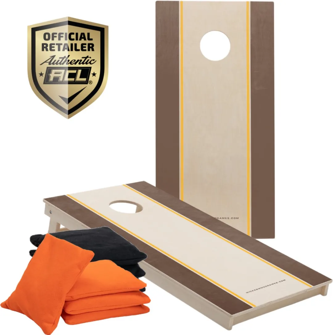 Wicked Wood Games Cornhole Set Rails Design 120x60cm