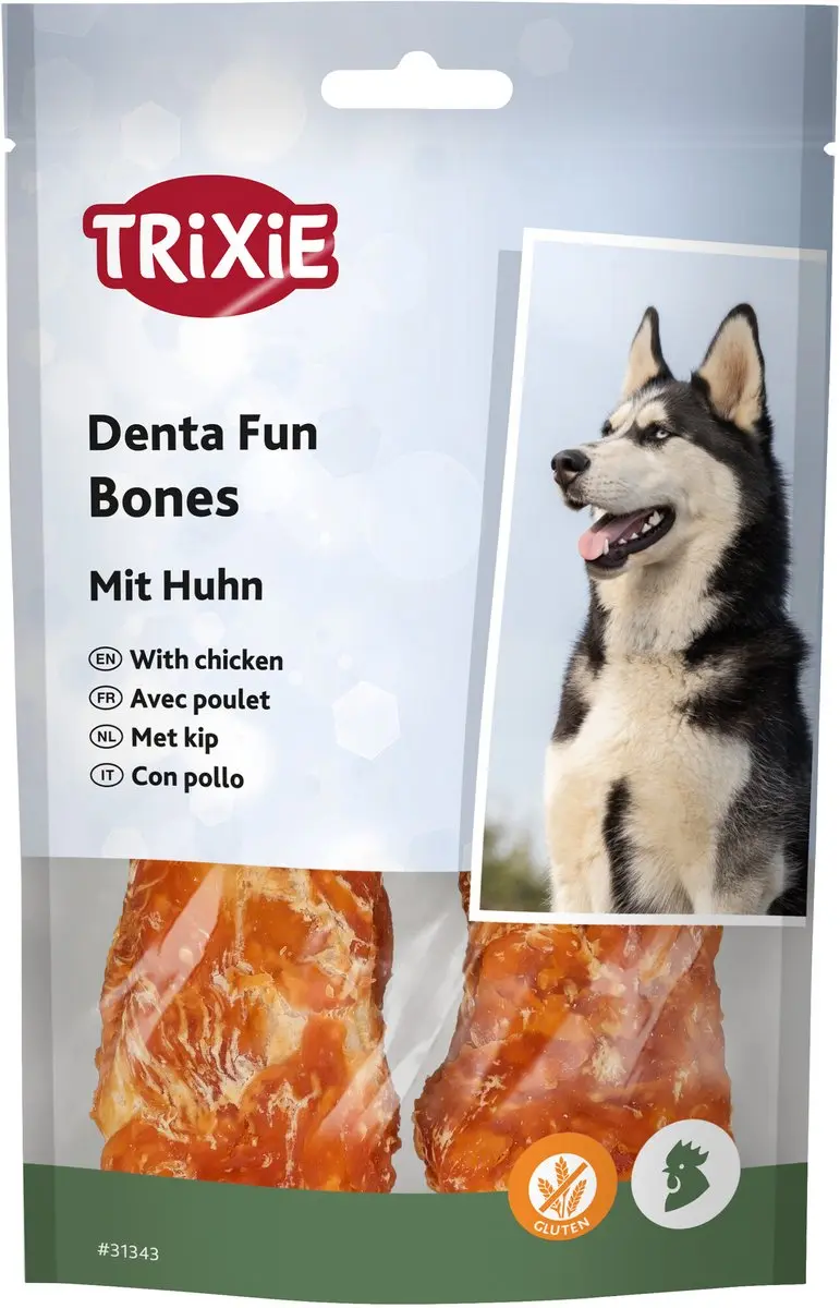 Trixie Denta Fun Chicken Chewing Bones Hondensnack 11cm