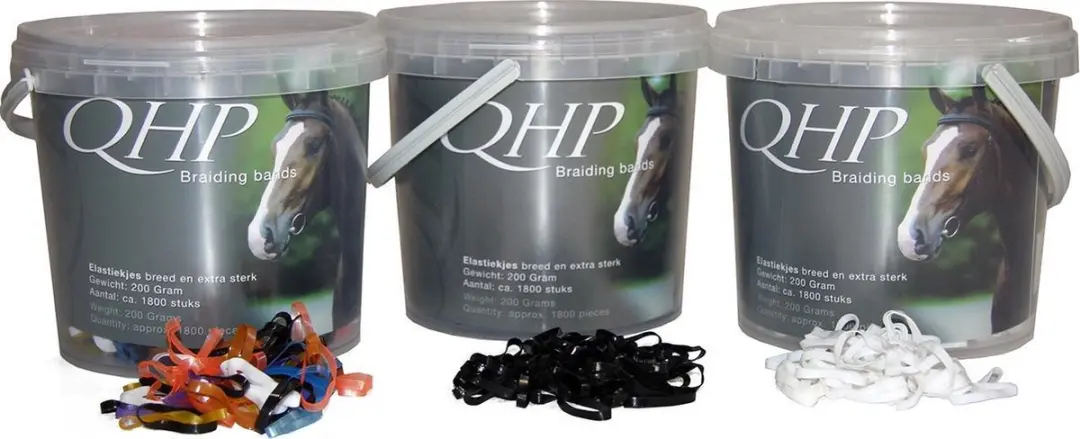 QHP Breed Elastiekjes Wit - afbeelding 6 van 6