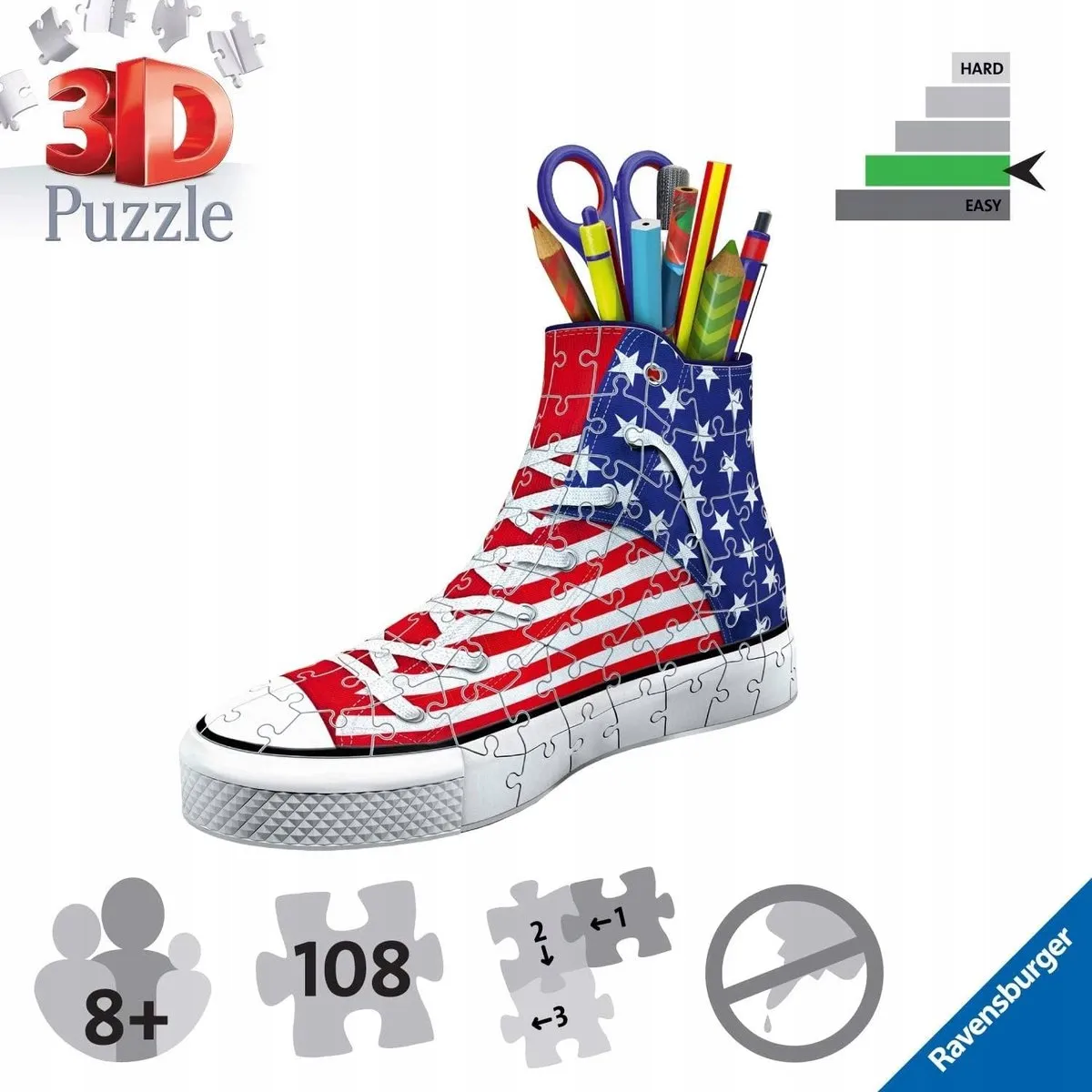 Ravensburger 3D Puzzel Sneaker 108 Stuks - Multi - afbeelding 3 van 5