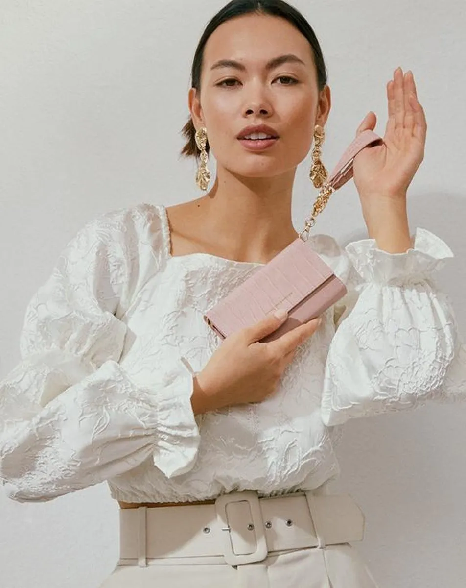 iDeal of Sweden Signature Clutch iPhone 8/7/6/6s/SE - 3 Pasjes - Misty Rose - afbeelding 3 van 6