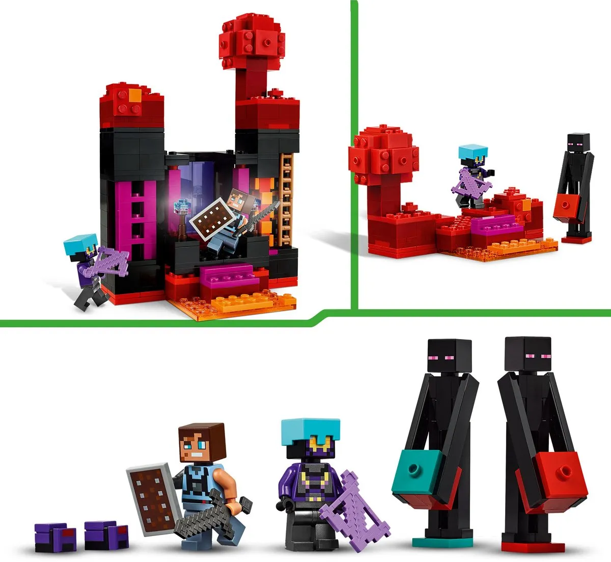 LEGO Minecraft 2in1 De Enderman Toren 21279 - 867 Stenen - Multicolor