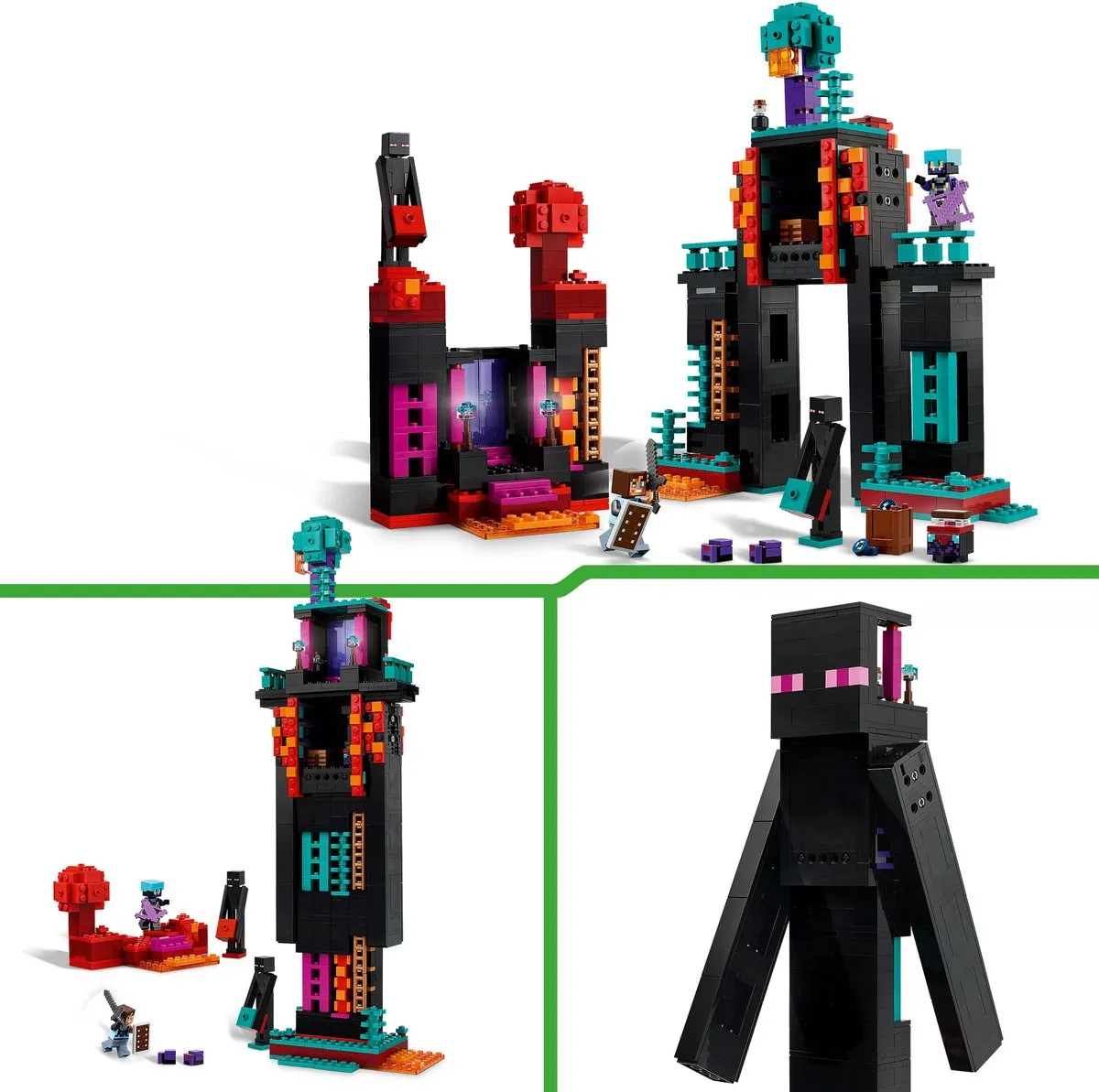 LEGO Minecraft 2in1 De Enderman Toren 21279 - 867 Stenen - Multicolor