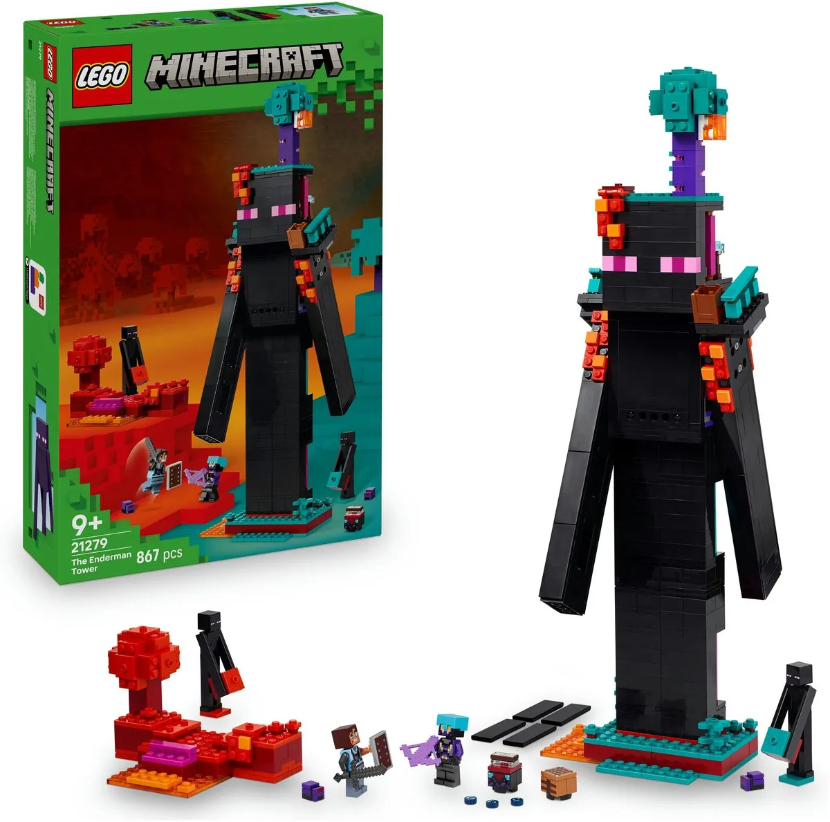 LEGO Minecraft 2in1 De Enderman Toren 21279 - 867 Stenen - Multicolor