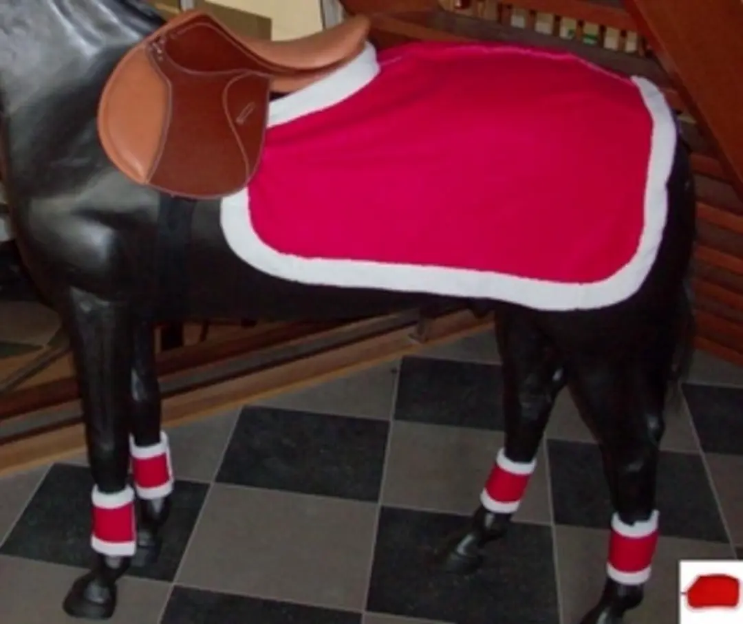 QHP Kerst Uitrijdeken - Rood/Wit - Maat L - afbeelding 4 van 4