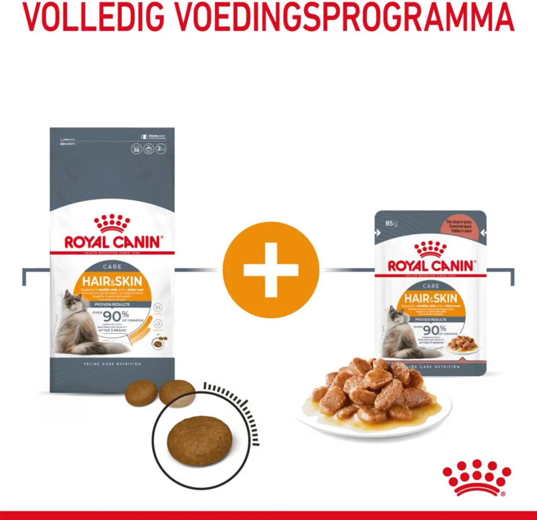 Royal Canin Hair and Skin Kattenvoer Droog - 6x 2kg - afbeelding 2 van 6