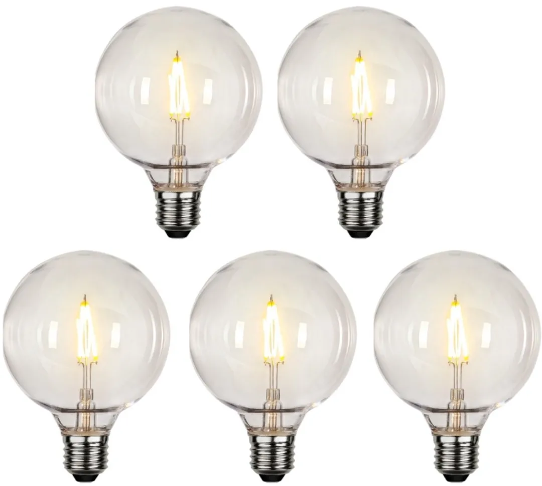 Star Trading Prikkabel G95 E27 1W Super Warm Wit - 5 Stuks