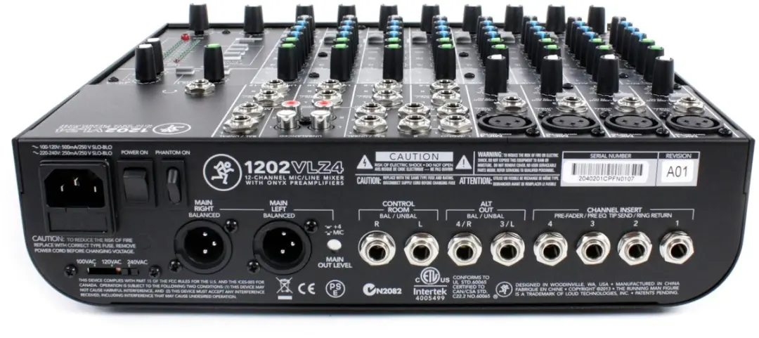 Mackie 1202VLZ4 Mengpaneel 12 Kanalen - Zwart - afbeelding 5 van 6