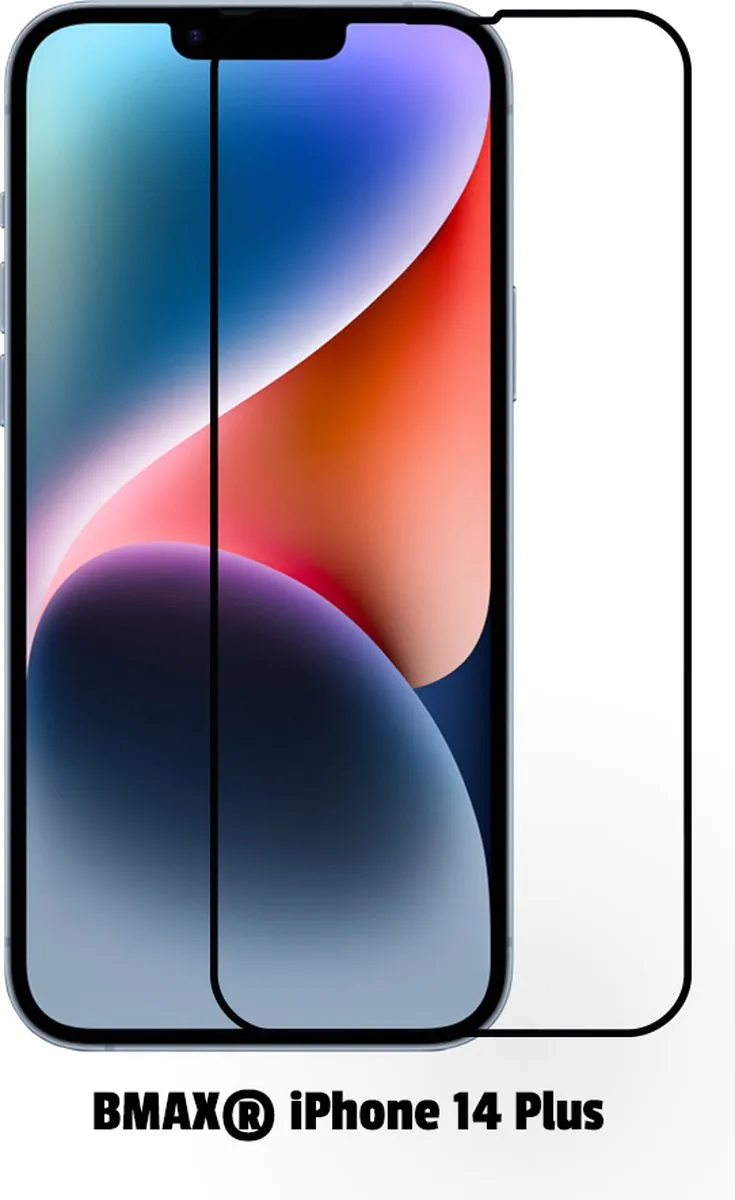 BMAX iPhone 14 Plus Screenprotector 2 Stuks - Zwart