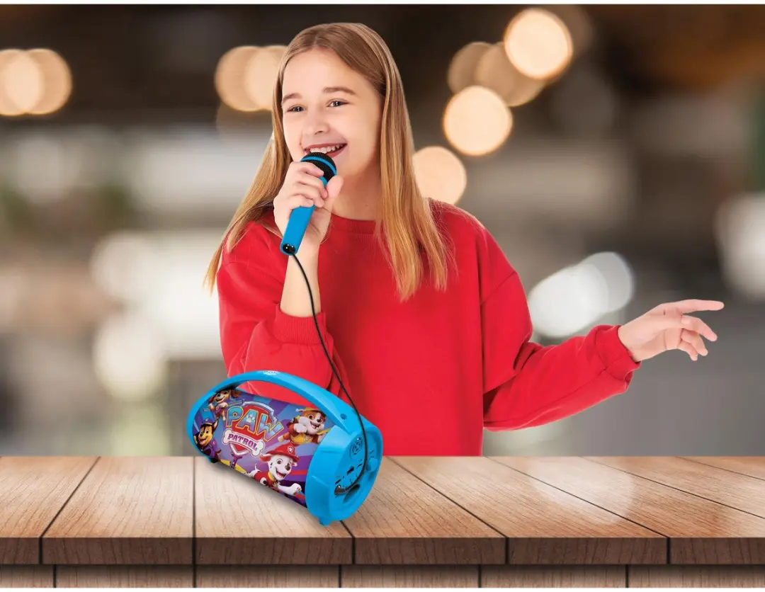 Lexibook, PAW Patrol, Lichtluidspreker Karaoke Plezier, Blauw, BTP585PAZ