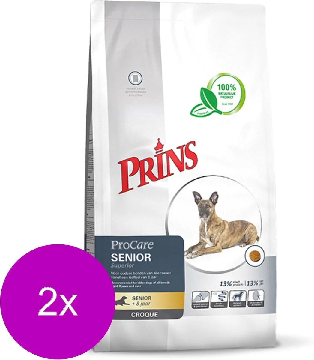 Prins Procare Senior Croque Superior Hondenvoer - 2x10kg