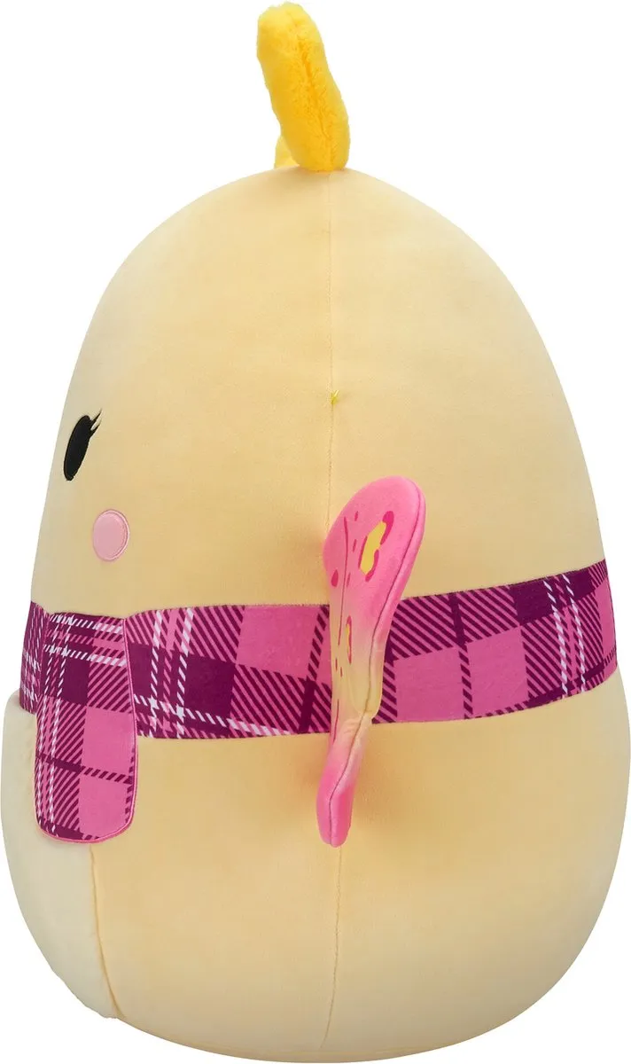 Squishmallows Miry Geel met Roze Plaid 50cm Pluche
