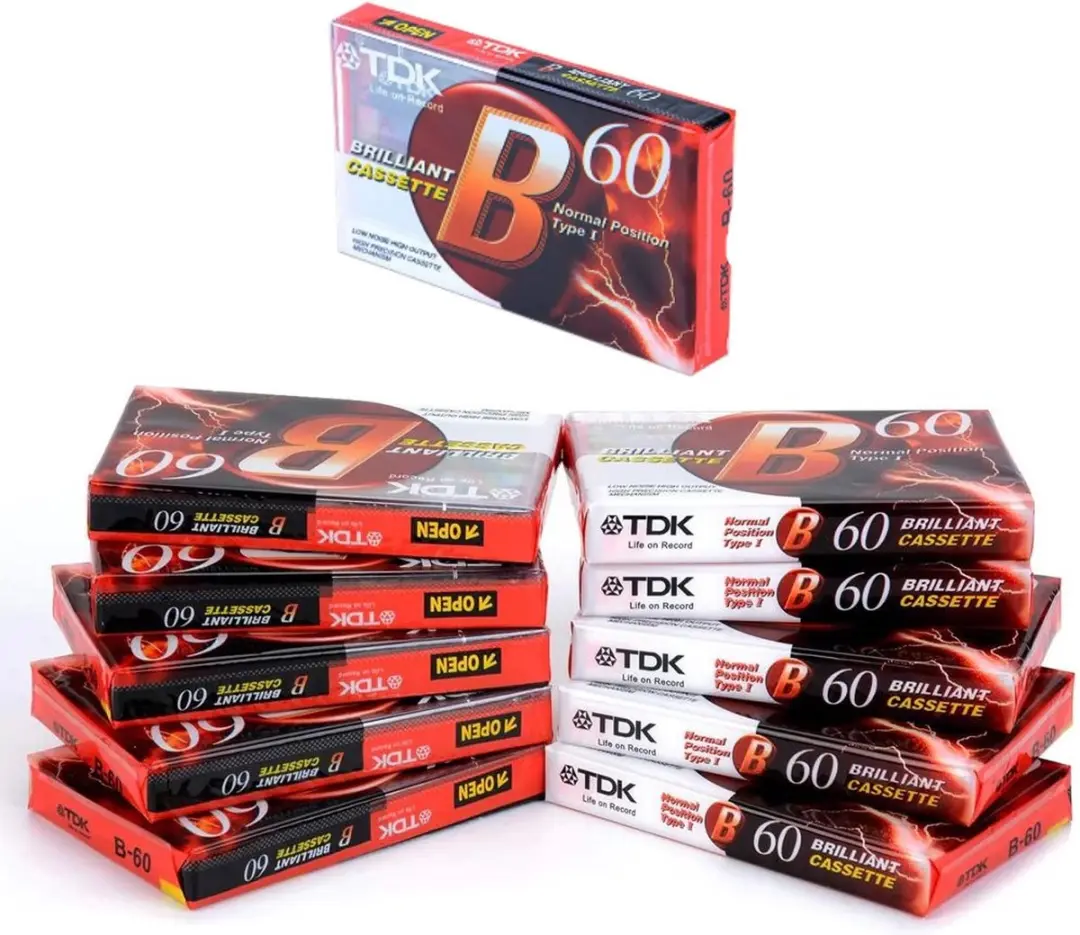 Audio Cassette Tape (10 pack) TDK B-60 normaal Position type I