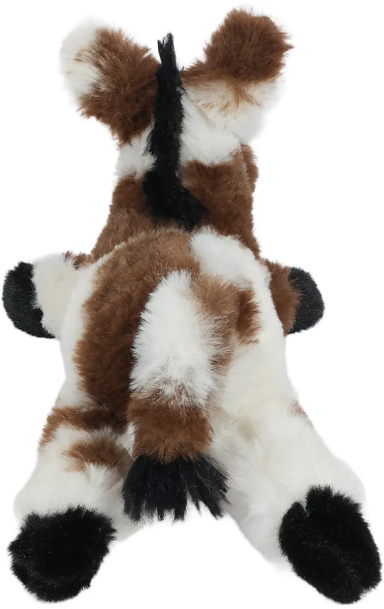 PIA Pluche Knuffel Ezel Liggend - 16cm - Wit/Bruin/Zwart