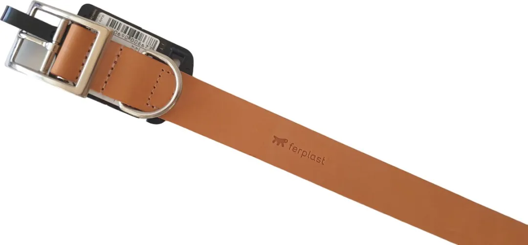 Ferplast Natural Hondenhalsband 47-55cm Kunstleer - Bruin