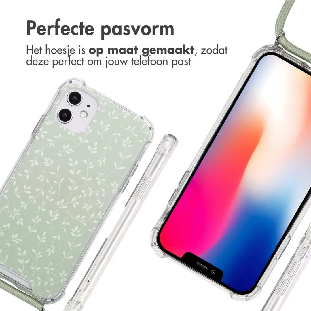 Imoshion iPhone 11 Hoesje - Smoke Green Flowers - afbeelding 2 van 6