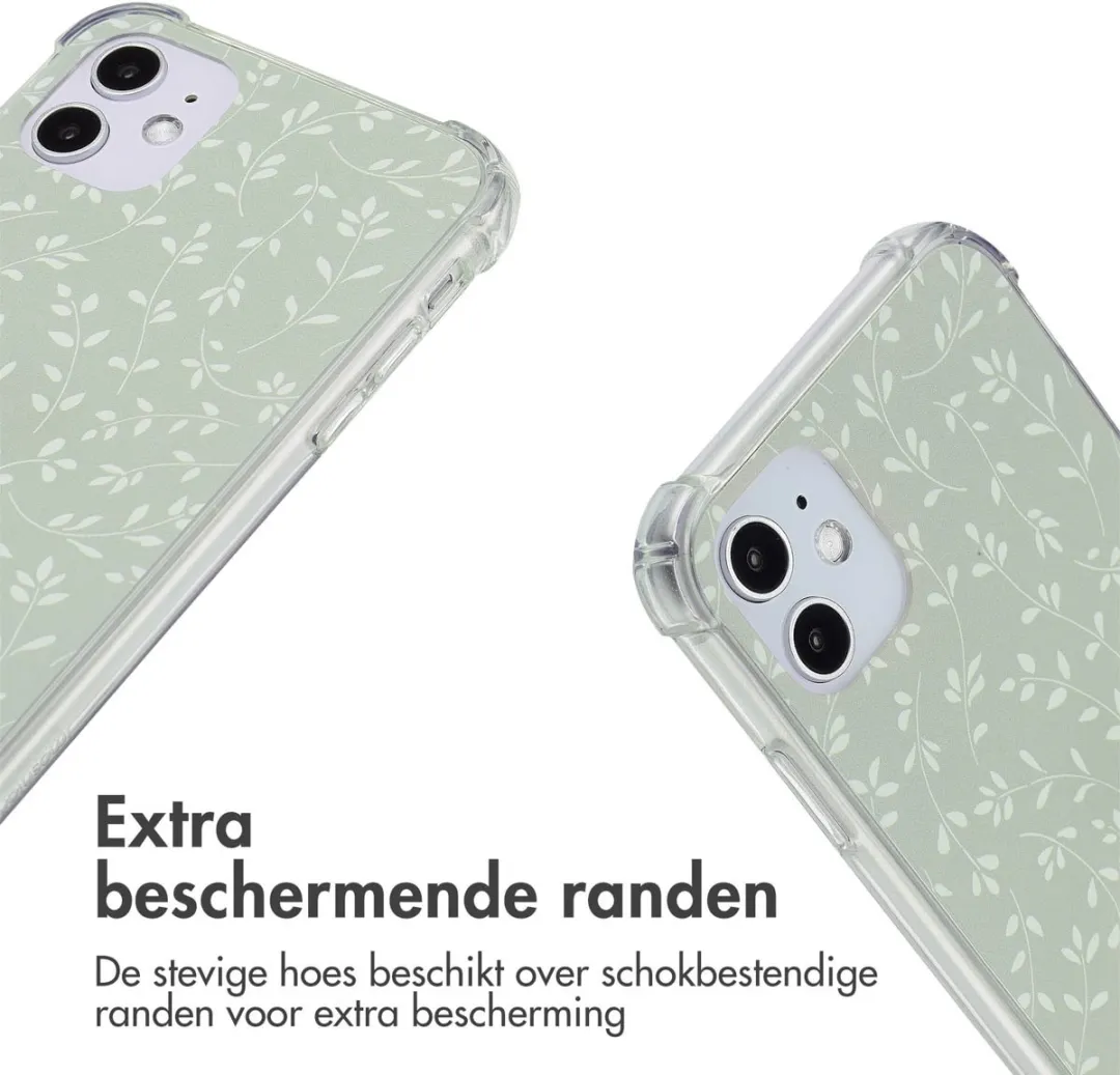 Imoshion iPhone 11 Hoesje - Smoke Green Flowers - afbeelding 4 van 6