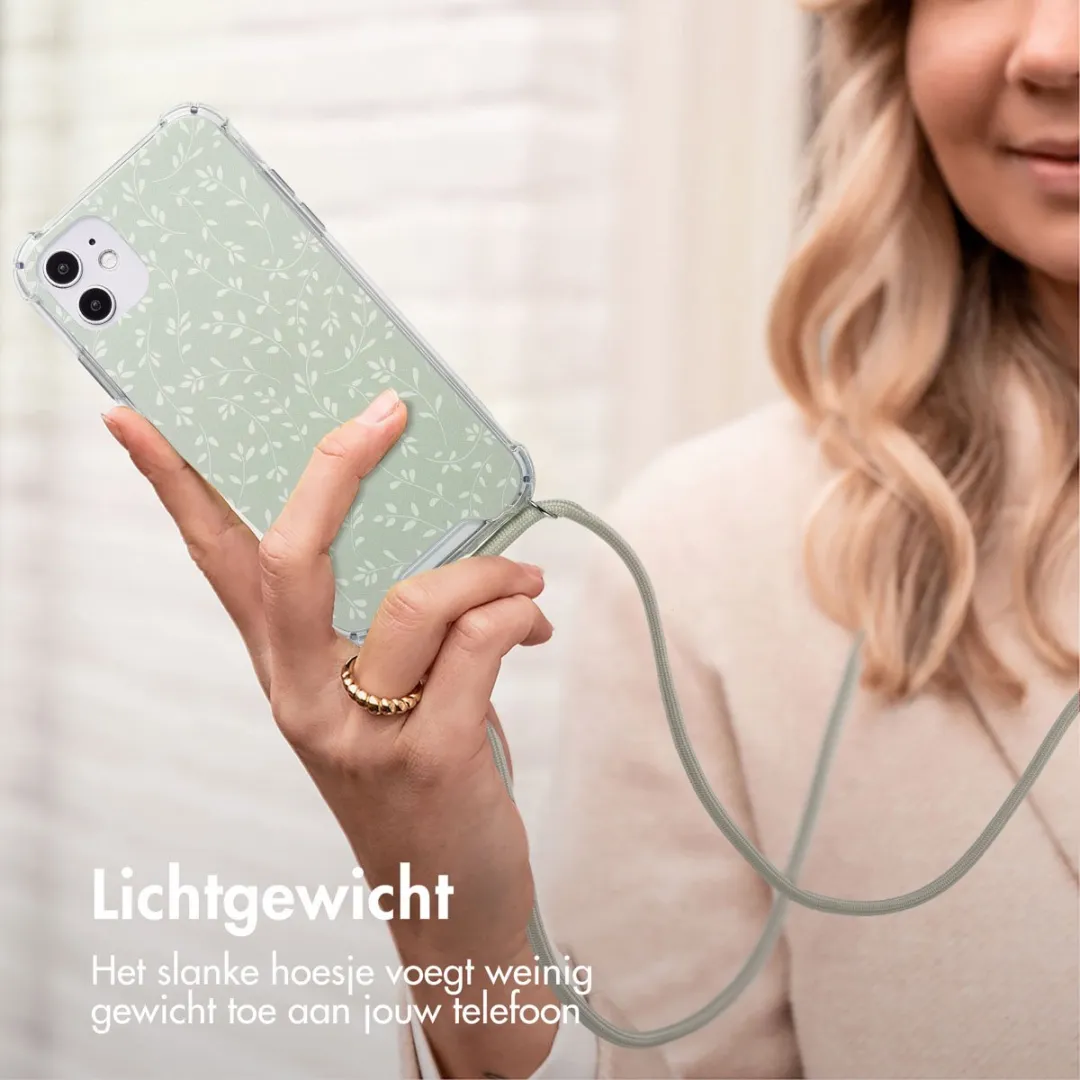 Imoshion iPhone 11 Hoesje - Smoke Green Flowers - afbeelding 5 van 6