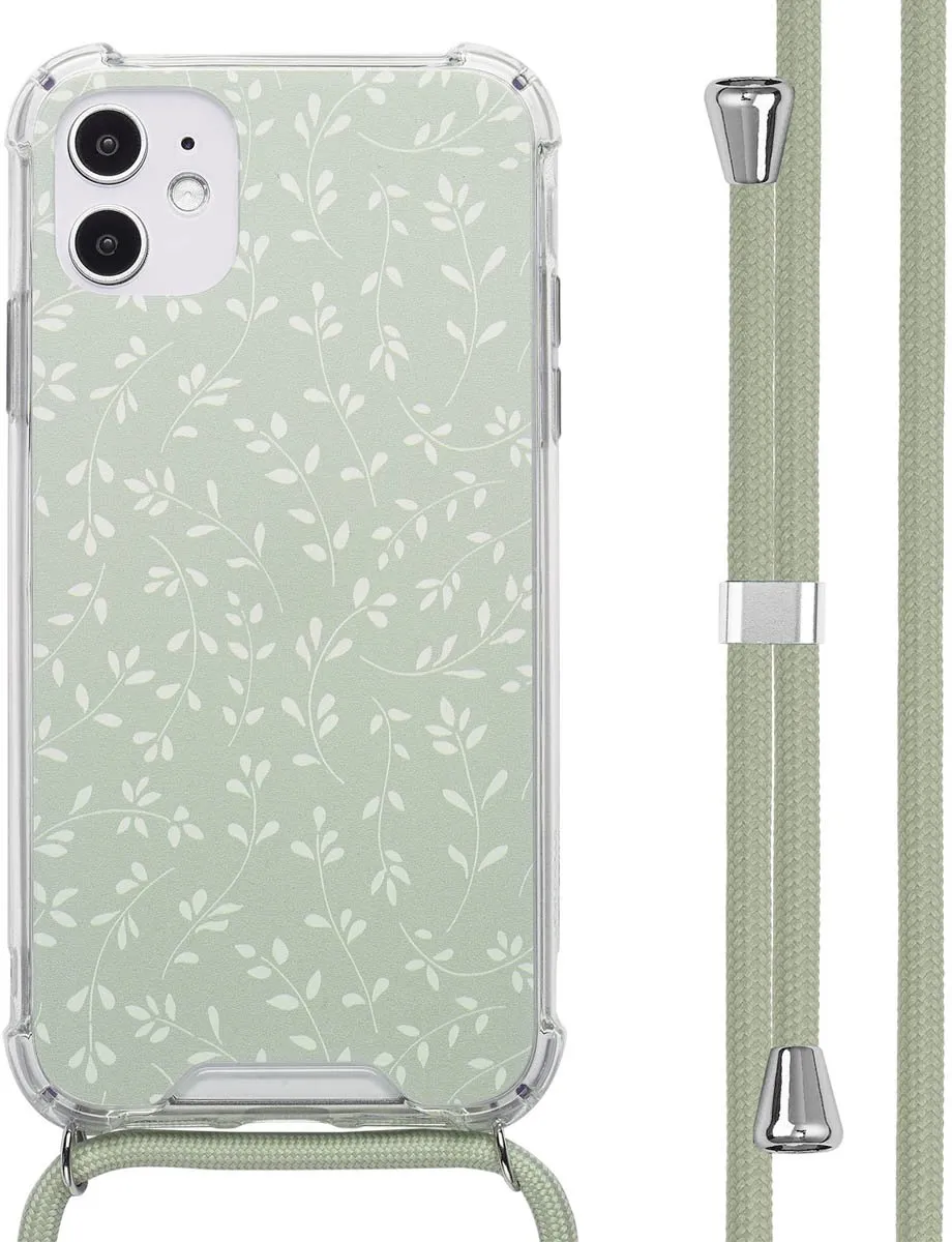 Imoshion iPhone 11 Hoesje - Smoke Green Flowers