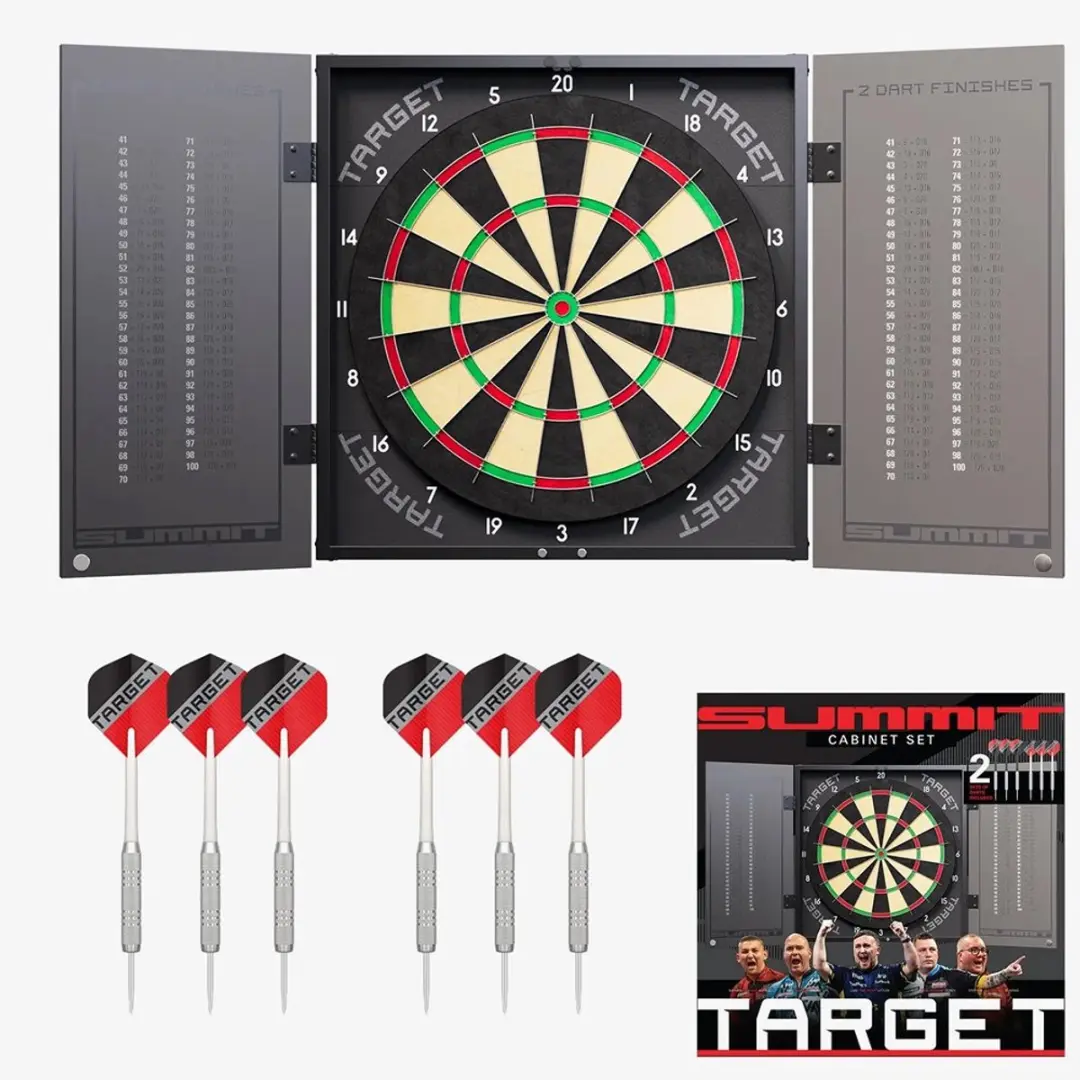 Target Summit Cabinet Slim Dartboard Set
