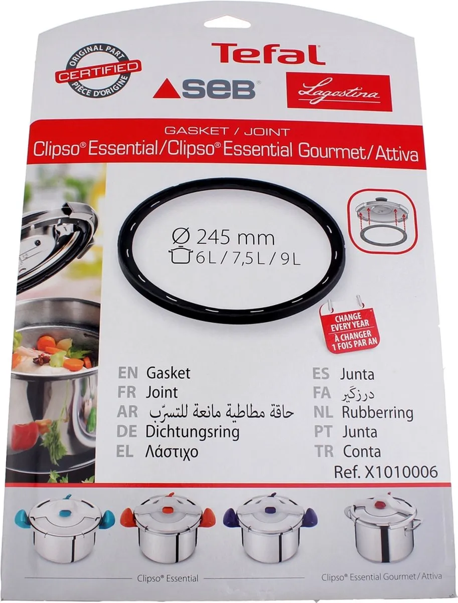 Tefal Clipso Essential Dichtingsring X1010006