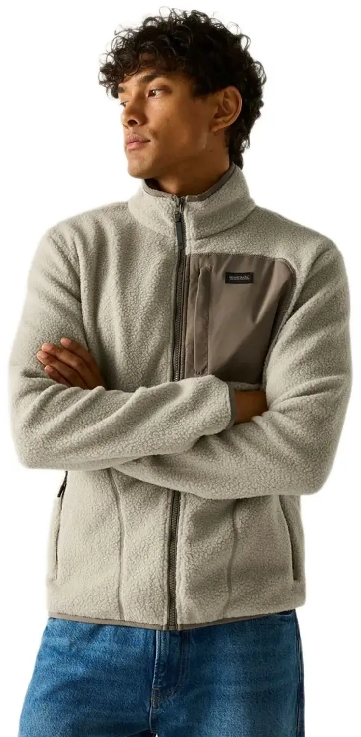 Regatta Frankie Borg Fleece Met Volledige Rits Wit XL Man