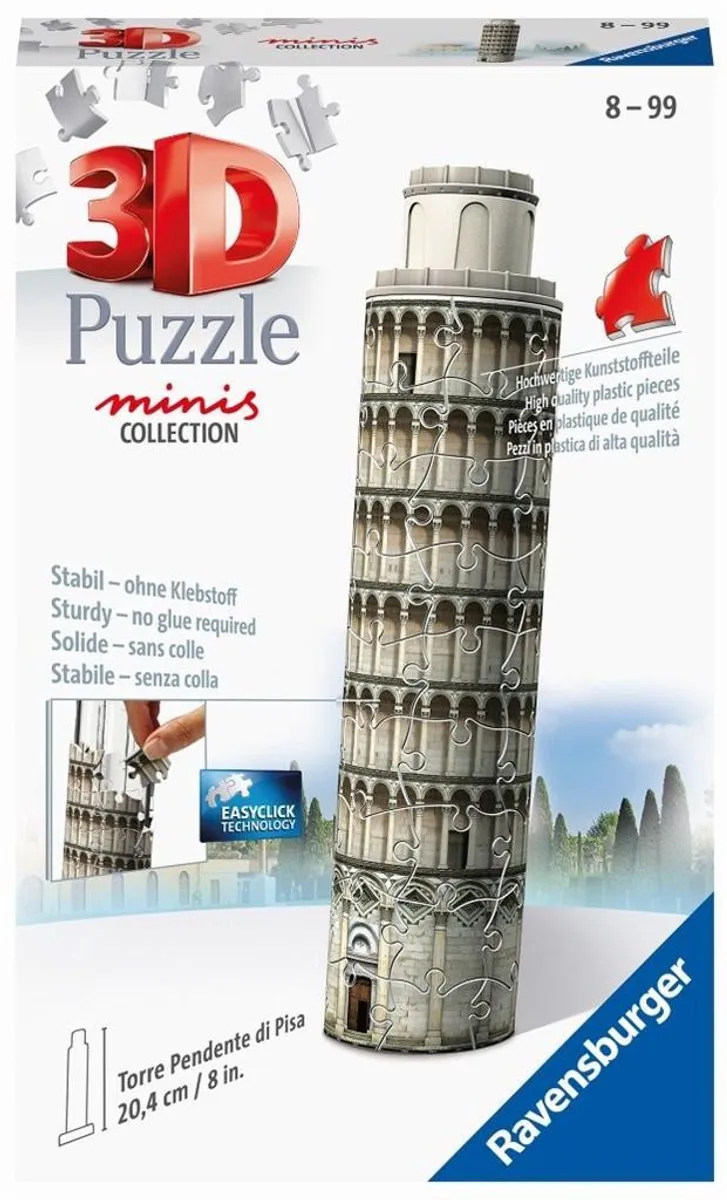 Ravensburger 3D Puzzel Scheve Toren van Pisa - 216 Stuks