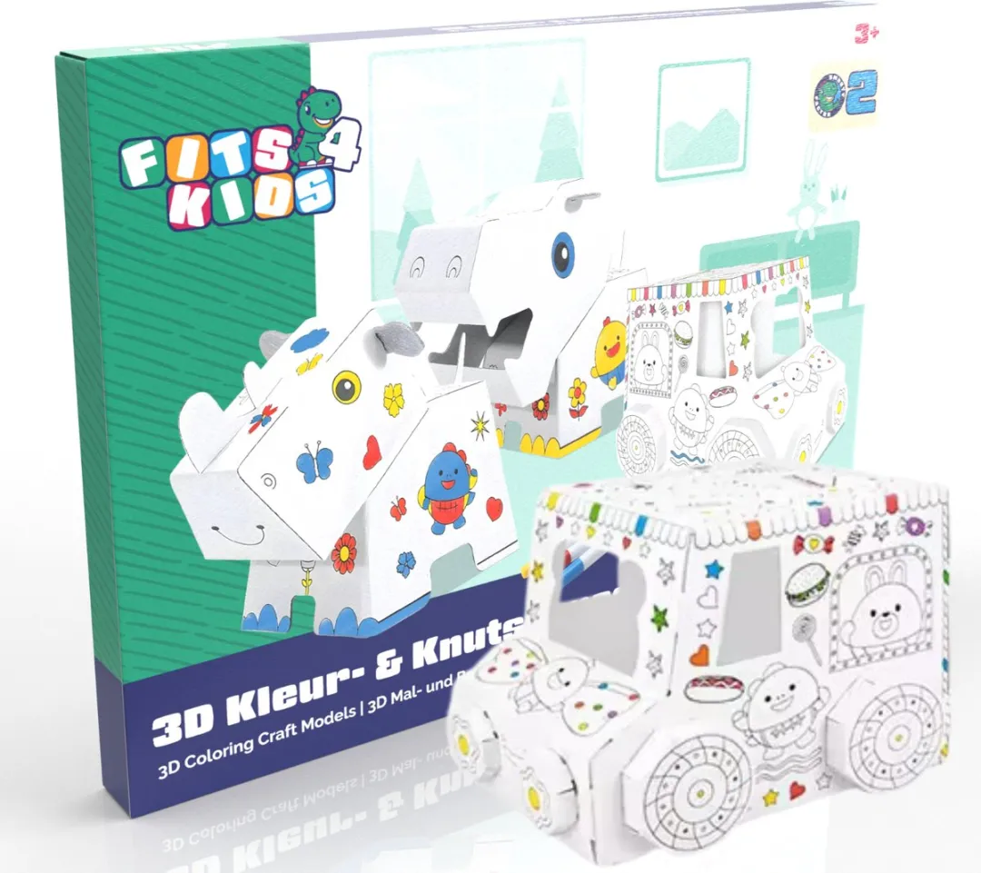 Fits4kids DIY IJswagen Kartonnen Knutselset