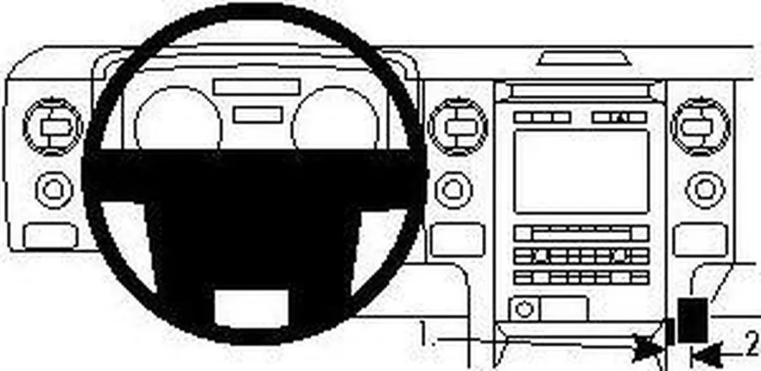 Brodit ProClip Ford F-Serie 150 2009-2014 Autospecifieke Houder - 854308 - Zwart