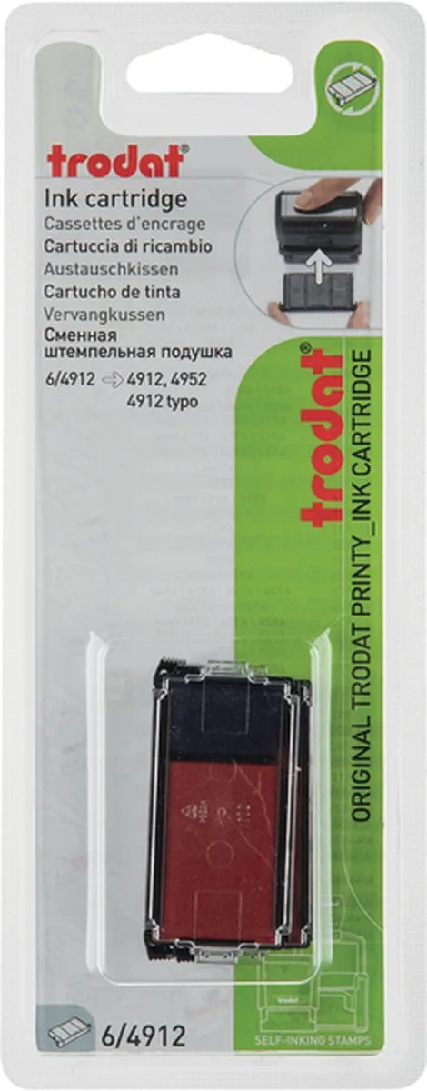 Trodat Printy 6/4912 Stempelkussen - 2 Stuks Blauw & Rood